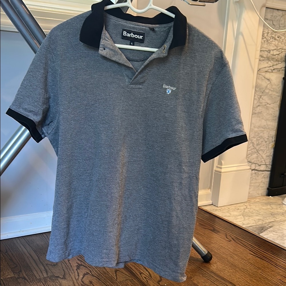 Barbour Gray Polo Shirt Classic Style